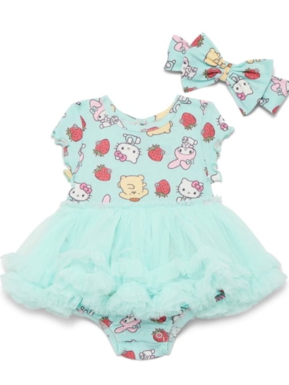 24 month Hello Kitty Baby Girl Tutu Dress Bodysuit with Matching Headband